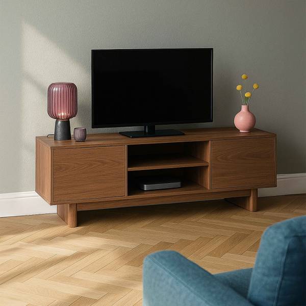 TV meubel Bowy donker eikenhout - teakhouten look