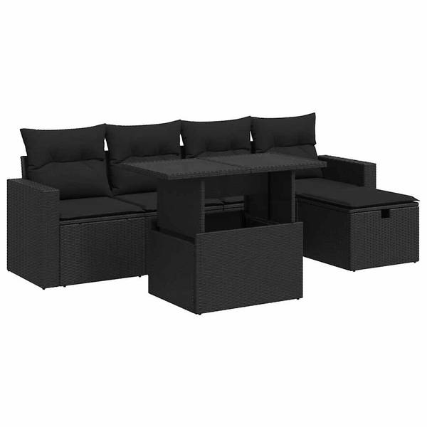 Salon de jardin 3037483-2 (lot de 6) Noir - Acier - 55 x 69 x 62 cm