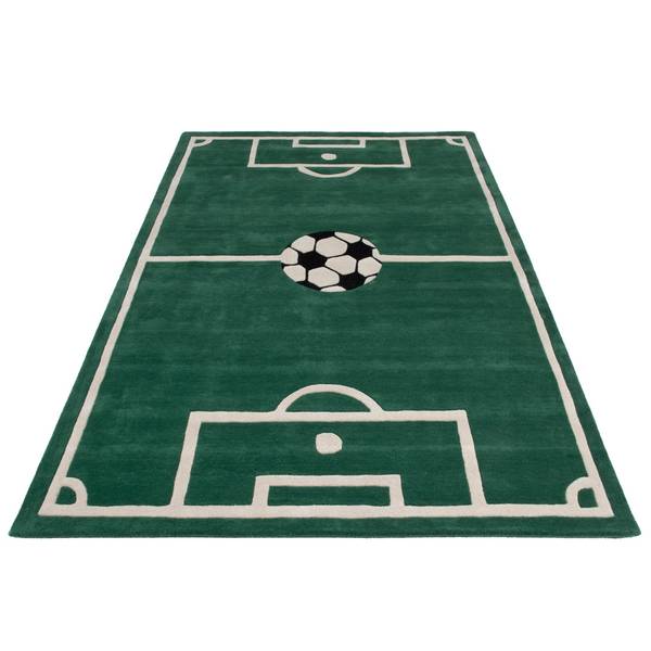 Kurzflorteppich Fussball 120 x 170 cm
