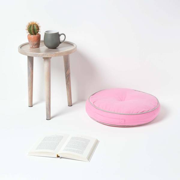 Bodenkissen rund Pink