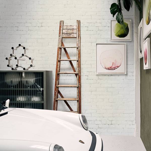 Behang Witte Bakstenen wit - papier - 200 x 250 x 1 cm