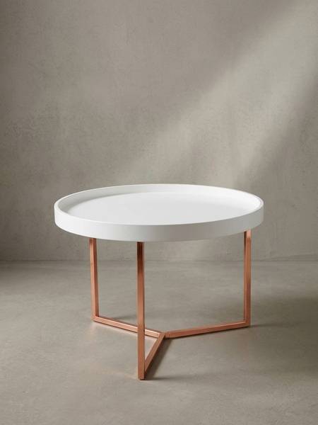 Couchtisch LIA mit abnehmbarem Tablett Bronze - Weiß
