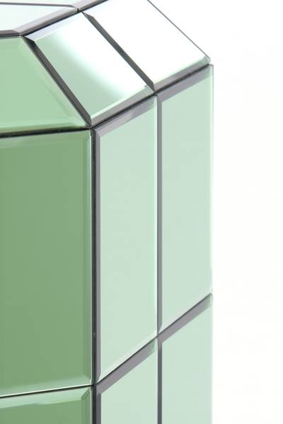 Tisch LUCIANO Grün - Glas - 40 x 40 x 40 cm