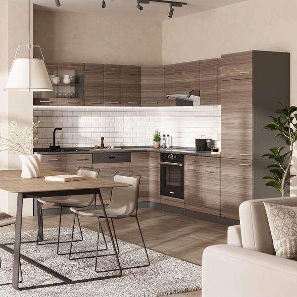 Keukenfront R-Line 29516 grijs - plaatmateriaal op houtbasis - 60 x 72 x 2 cm