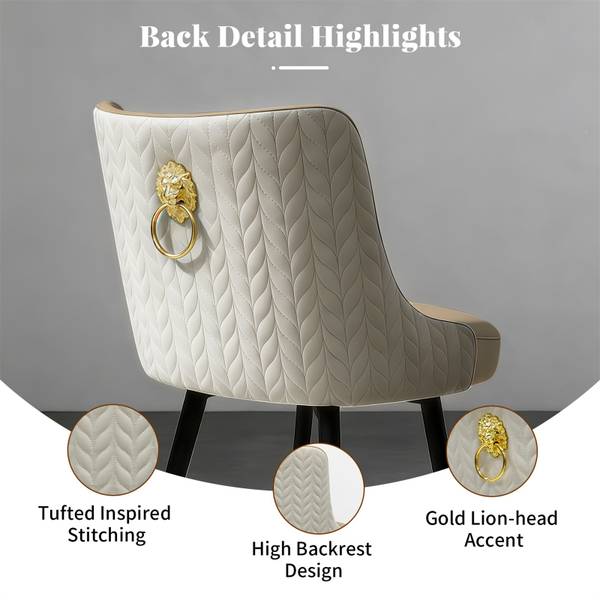 Barhocker Comfora Cremeweiß - Khaki - Einzelstuhl