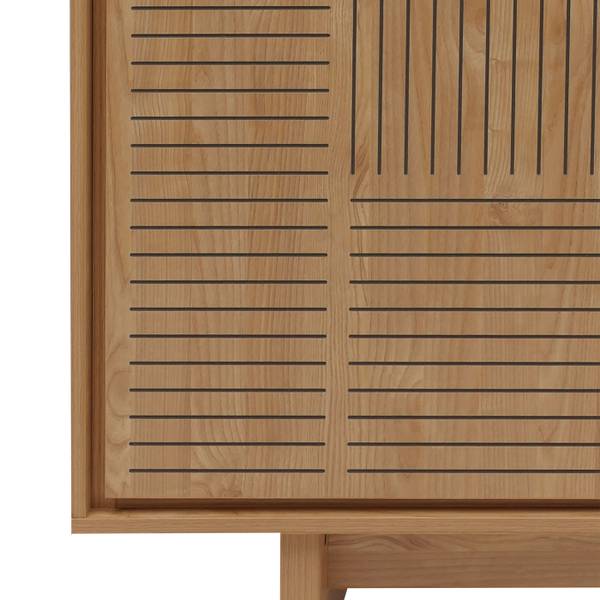 Sideboard O35 Beige - Holzwerkstoff - Holz teilmassiv - 160 x 86 x 40 cm