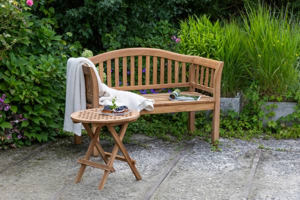 Gartenbank WAVE Massivholz - 120 x 85 x 53 cm