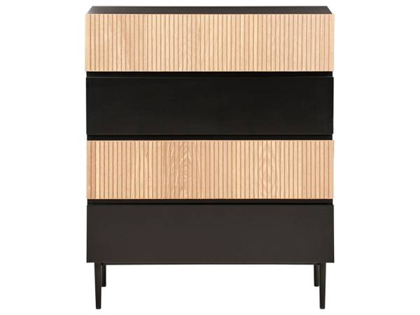 Commode BLYTHE zwart - bruin - plaatmateriaal op houtbasis - 80 x 95 x 40 cm