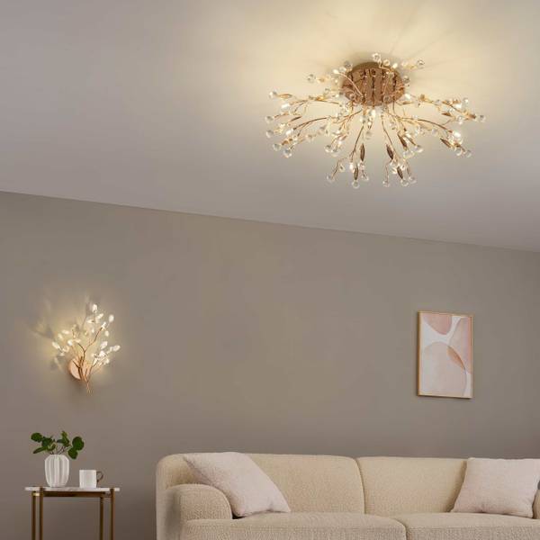 Deckenleuchte Gutenstein Gold - Metall - 78 x 29 x 29 cm