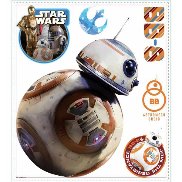 Stickers STAR WARS EP VII DROIDE BB-8 Vinyle - 30 x 49 x 49 cm