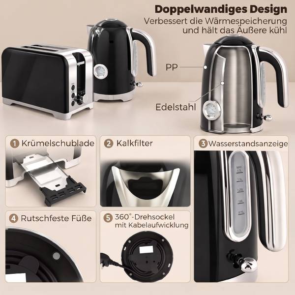 Kocher-Toaster-Set 800-287V90BK kaufen