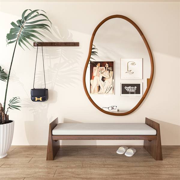 XXL Wandspiegel asymmetrisch Holz kaufen
