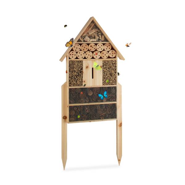 Insektenhotel natur Größe XL Braun - Stahl - 49 x 79 x 12 cm