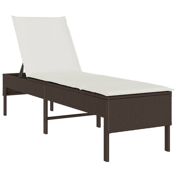 Chaise longue 3044400 Marron - Blanc crème