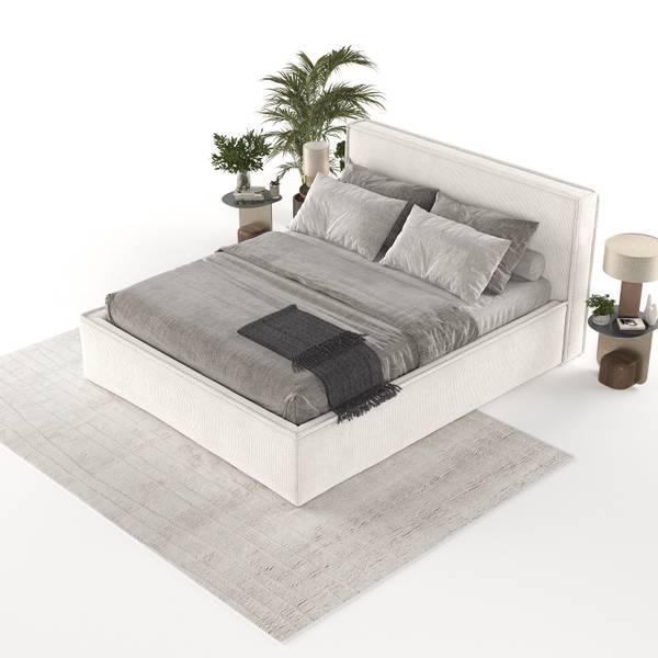 Polsterbett Sato mit Stauraum 180x200Bon Creme - Liegefläche Breite: 180 cm
