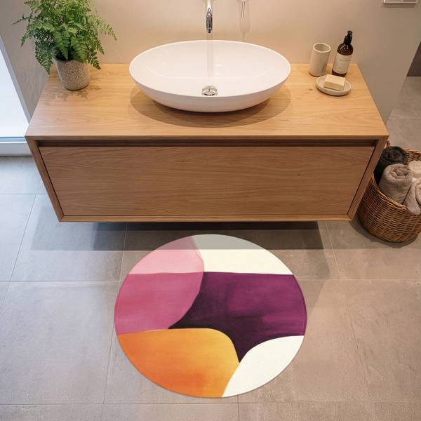 BADEMATTE Formen Microfaser - 70 x 70 x 1 cm