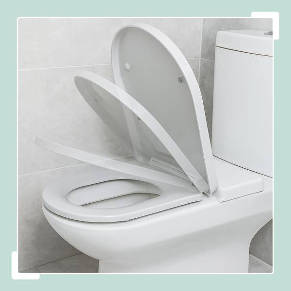 Toiletdeksel met afschuiffunctie wit