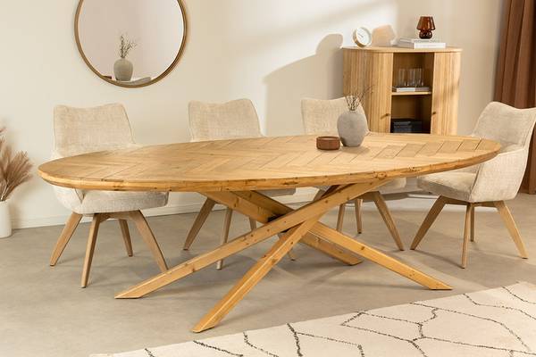 Esstisch WOOD SCULPTURE Braun - Massivholz - 240 x 75 x 110 cm