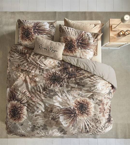 Bettwäsche Protea 2-teilig Sandbraun - 155 x 220 cm