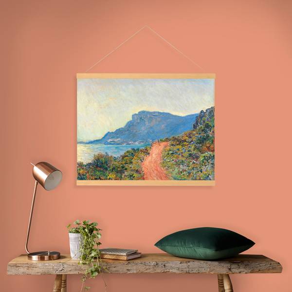 Poster Südliche Landschaft Leinen - 80 x 60 x 1 cm