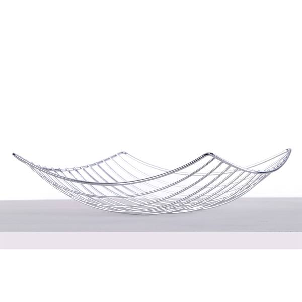 Obstkorb PLATEAU Silber - Metall - 32 x 10 x 34 cm