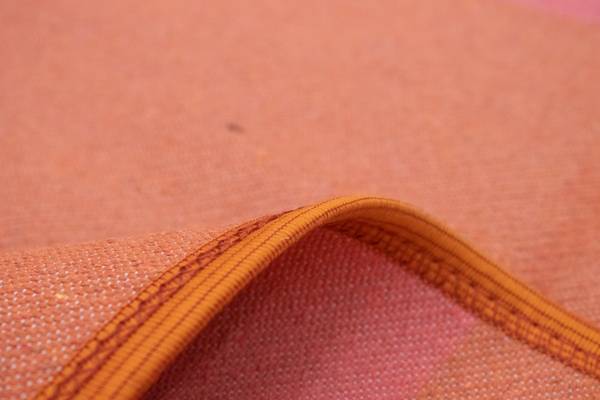 Kurzflorteppich Veria Orange - Baumwollstoff - 140 x 1 x 215 cm