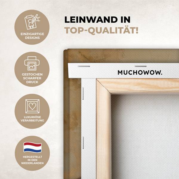 LEINWANDBILD Oliven Grün - Baumwollstoff - 60 x 80 x 2 cm