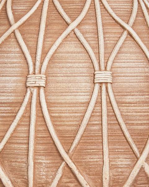 Blumenvase DOMOKOS Beige - Braun - Metall - 40 x 38 x 40 cm