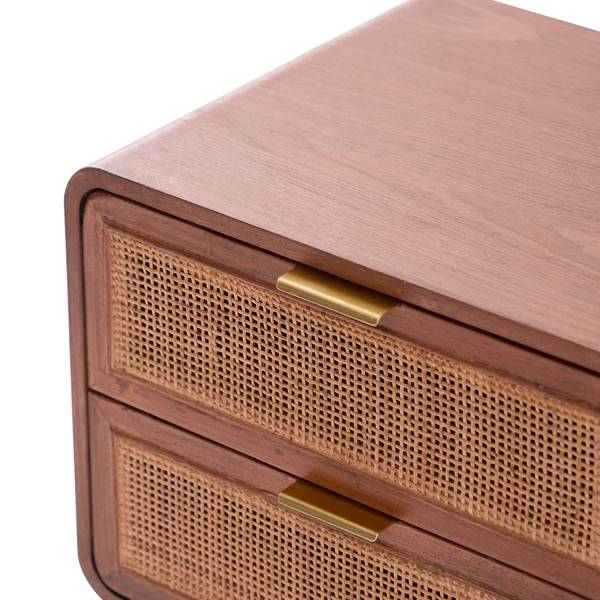 Nachttisch MALI Braun - Rattan - 42 x 62 x 34 cm