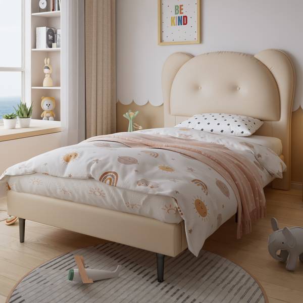 Kinderbett K-638 Beige - Holzwerkstoff - 90 x 101 x 200 cm