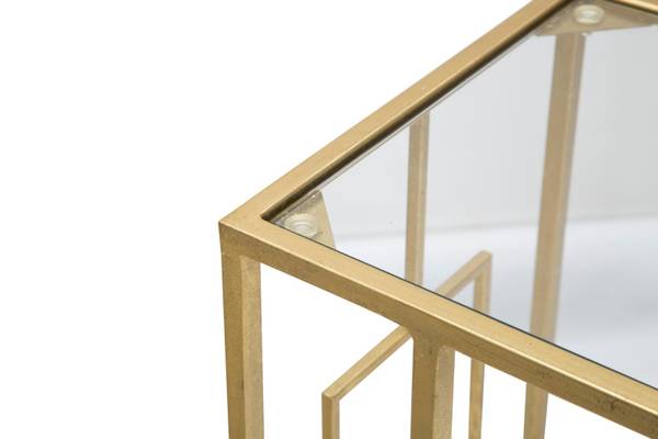 Beistelltisch C Gold - Metall - 41 x 60 x 26 cm