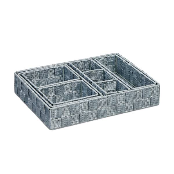 107179 6-er Set Grau - Eisen - 25 x 7 x 35 cm