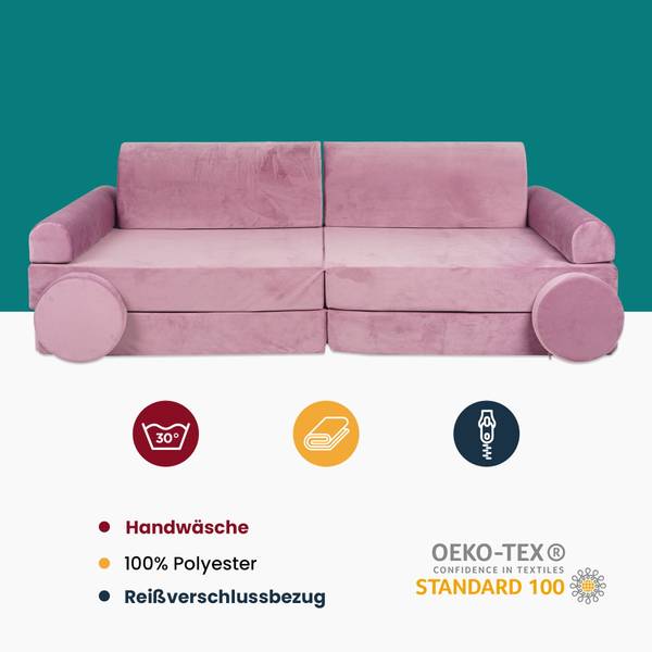 Kindersofa – Spielsofa für Kinder Grau