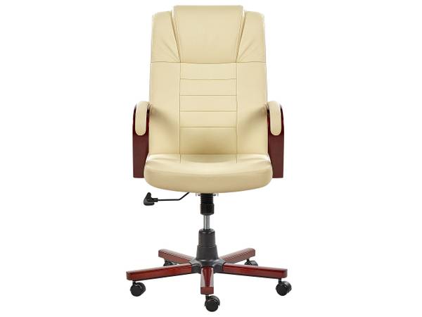 Fauteuil massant DIAMOND Beige - Noir - Marron - Cuir véritable - 66 x 118 x 67 cm