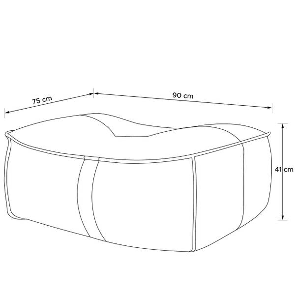 Gartenhocker LOVIA Marineblau - Weiß