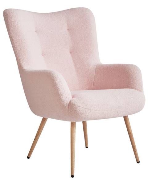 Fauteuil VEJLE Marron - Rose foncé