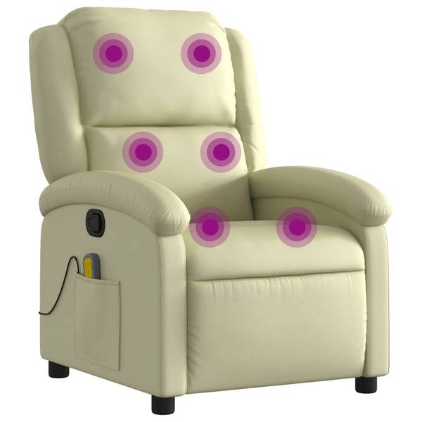 Fauteuil inclinable de massage 3032452-2 Crème - Blanc