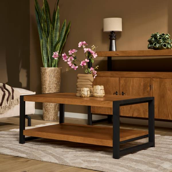 Couchtisch BOAZ Braun - Massivholz - 110 x 45 x 60 cm