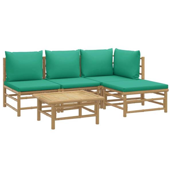 Loungeset 3028491-9 set van 5 bruin - groen