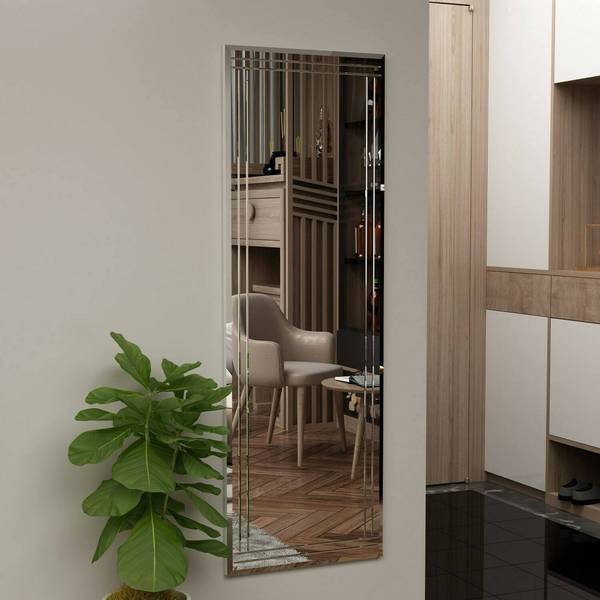 Spiegel Mossano Weiß - Holzwerkstoff - 40 x 120 x 2 cm