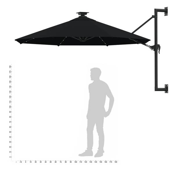 Sonnenschirm 3007587 Schwarz - Polyester - 300 x 131 x 300 cm