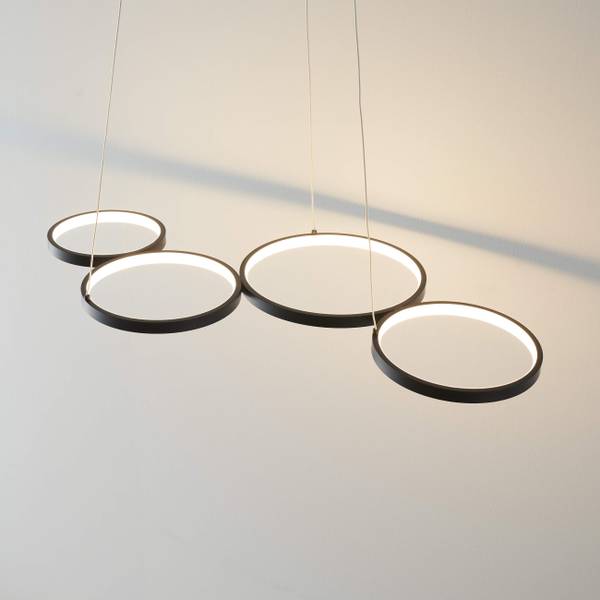 Hängeleuchte Newton Schwarz - Metall - 48 x 130 x 88 cm