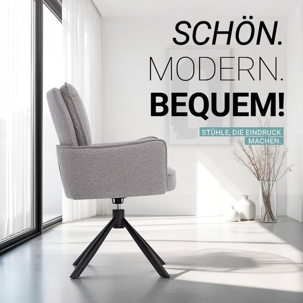 Chaise de salle à manger pivotante 2840 Gris - 1 chaise