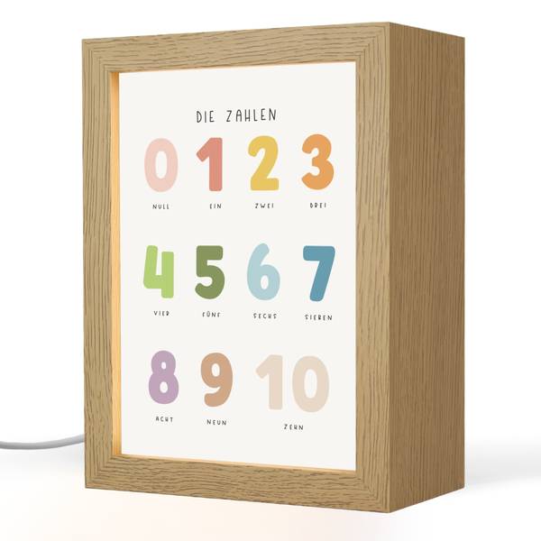 Lampe de Chevet Pour Enfant Chiffres 15 x 20 cm