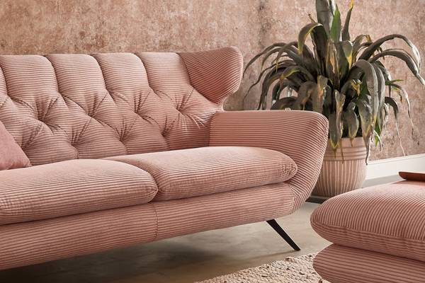 Sofa CHARME 2-Sitzer Cord Pink