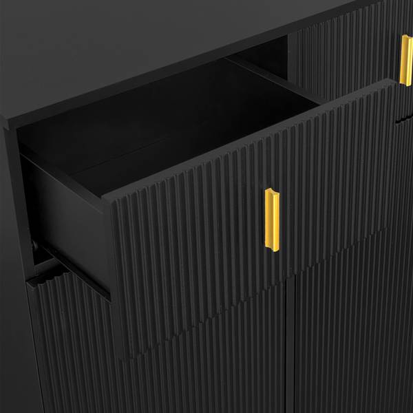 Sideboard mit 2 Schubladen jm03 Schwarz