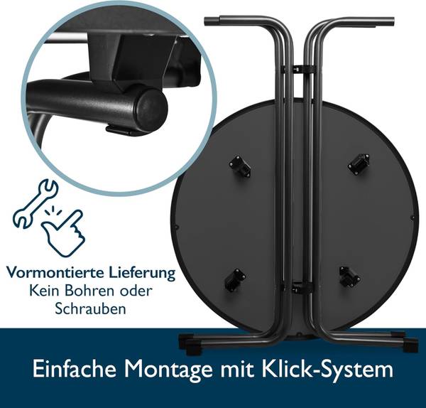 Stehtisch Bellini (3tlg) Schwarz - Breite: 80 cm - Anzahl Teile im Set: 3
