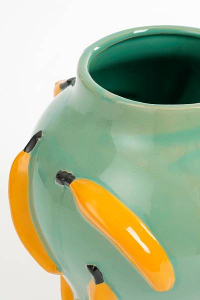 Vase Moza Grün - Keramik - 27 x 30 x 27 cm