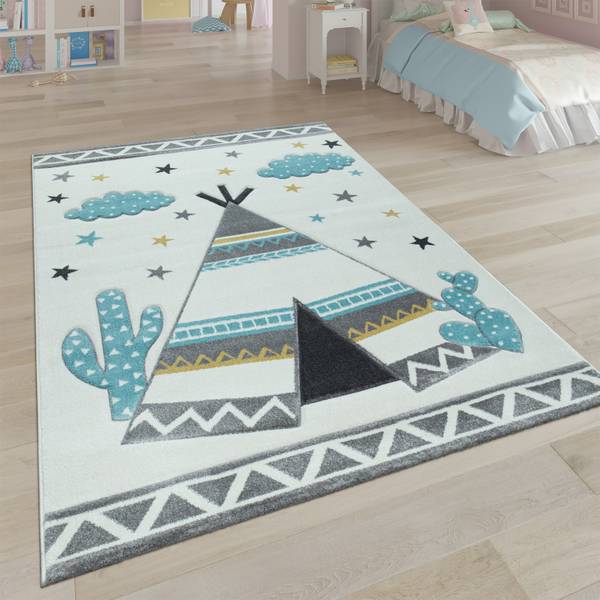 Kinderteppich Ela 215 Weiß - Textil - 133 x 133 cm