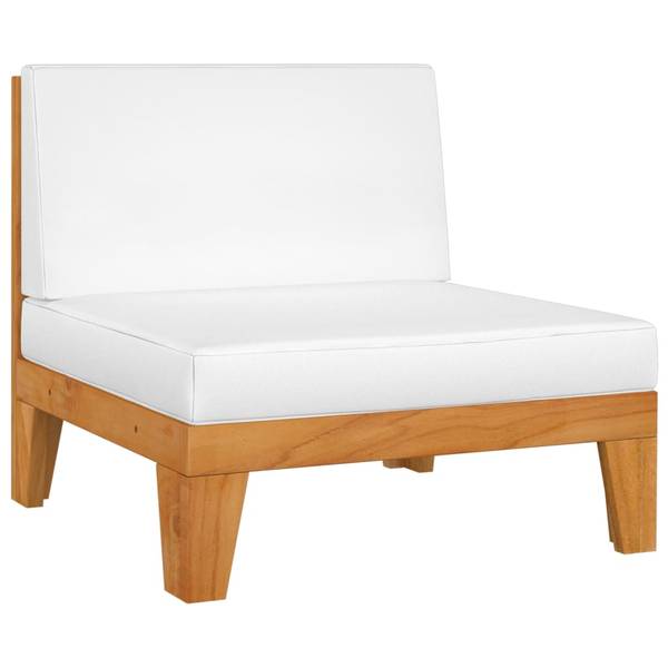 Canapé central 3008578-3 Blanc - Acacia - 66 x 62 x 69 cm